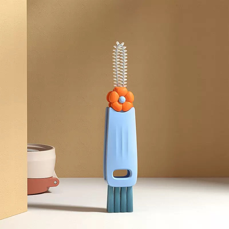 [DFC] Three-in-one baby cup lid brush, cup lid brush, multi-functional gap cleaning brush for insulated cups, cup mouth brush,weight 25g
