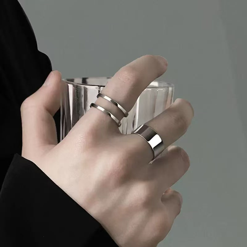 [DFC]Simple Mobius Strip Ring, High-end Ring, Couple Rings, High-end And Simple Design, Titanium Steel, No Color Fading, Street Style Ring, Suitable For Daily Wear, Weight 5g