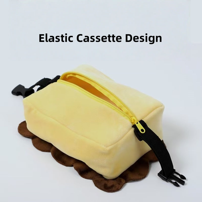 [DFC]Car Tissue Box, Car Cartoon Decorative Tissue Box, Creative And Cute Car Seat Back Hanging Armrest Box, Tissue Box For In-car Storage, Weight 75g