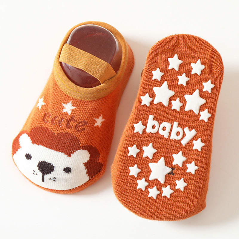 [DFC] New children's wrapped socks, toddler socks, baby floor socks, cartoon printed anti-slip socks
