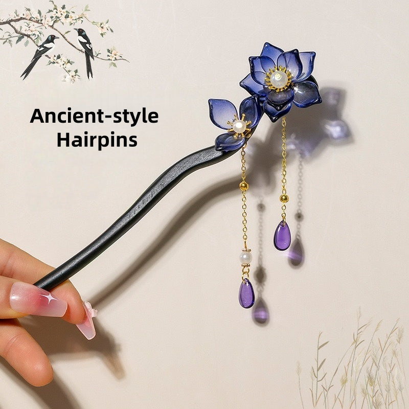 [DFC]Ancient-style Hairpins, Wooden Hairpins, Noble And Elegant Headwear, Updo Hair,  Valentine's Day And Halloween Gifts Weight 15g