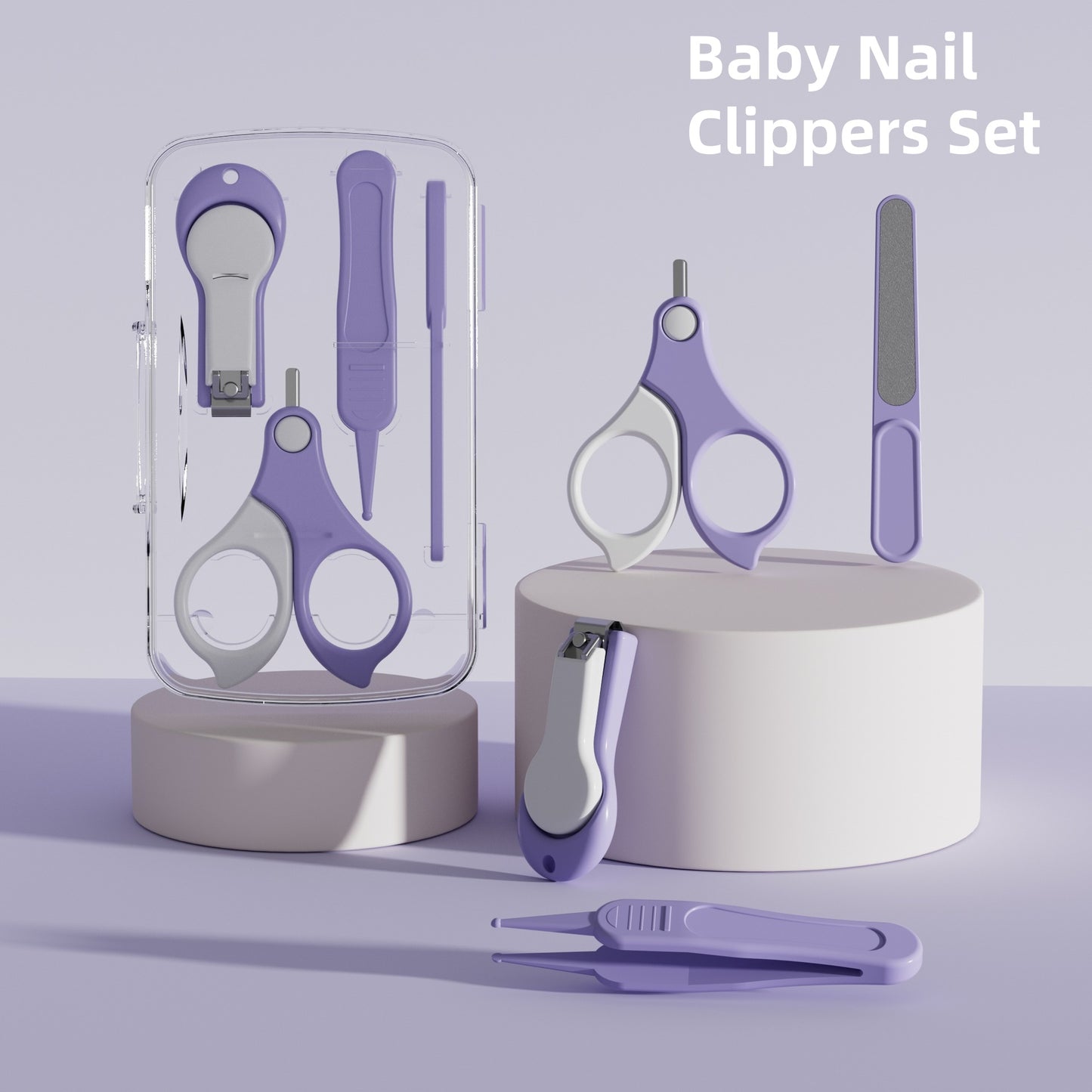 [DFC] Newborn Baby Nail Care Kit Anti Pinch Safety Scissors Infant Trimmer Set