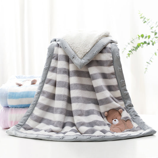 [DFC] Baby blanket Double-layered, soothing and warm,Comfortable And Skin-friendly