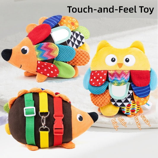 [DFC] Colorful Plush Animal Snap Together Toys Early Learning Educational Building Blocks for Infant Baby Cognitive Development, Weight 143g