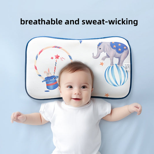 [DFC] Baby Pillow Four Seasons Wicking Airflow Newborn Bamboo Fiber Cooling Pad 0-6M Flat Sleep Pad