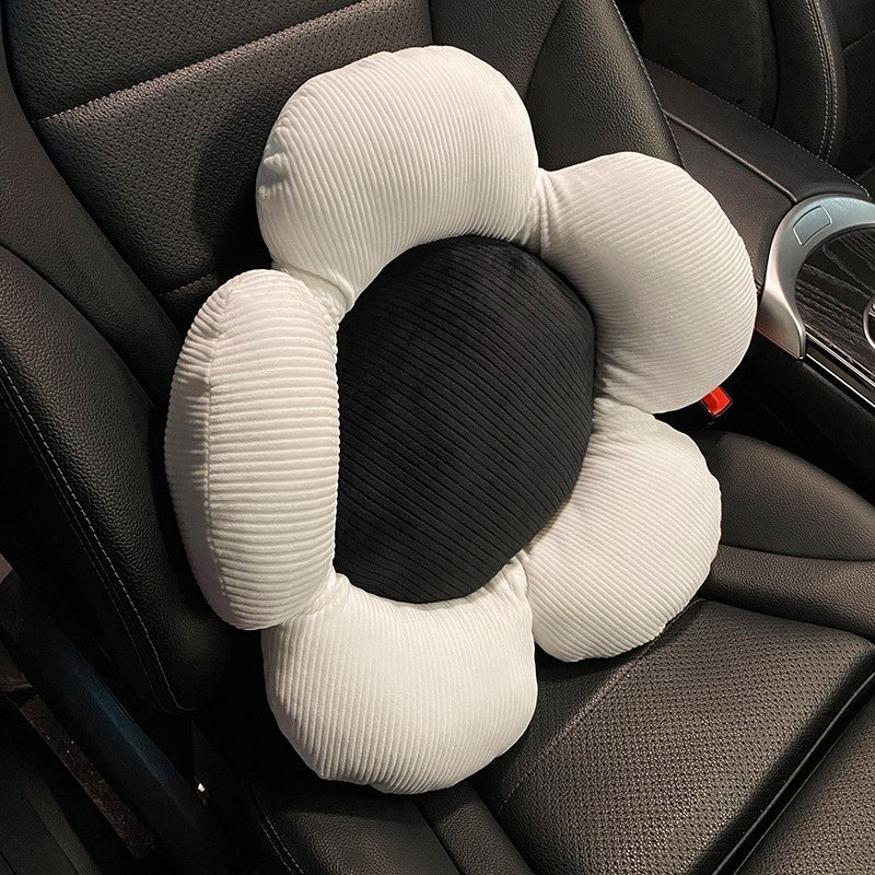 [DFC] Car waist cushion, home cushion, all-season universal waist protection, car pillow, cute flower, soft and comfortable