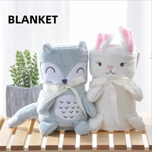 [DFC] Baby Embroidered Small Blanket,Cartoon Children's Blanket,Baby Nap Blanket, Comfortable And Skin-friendly Blanket Windproof And Warm Blanket