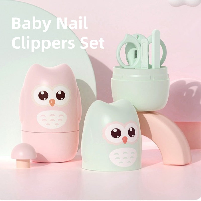 [DFC] Cute Baby Nail Clippers Set for Newborns Safe Scissors Trimming Kit Essential Infant Care Tool