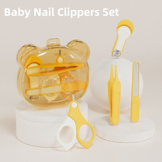 [DFC] Baby Nail Clippers Set Safety Scissors Anti Pinch Trimmer Kit for Newborns Infants