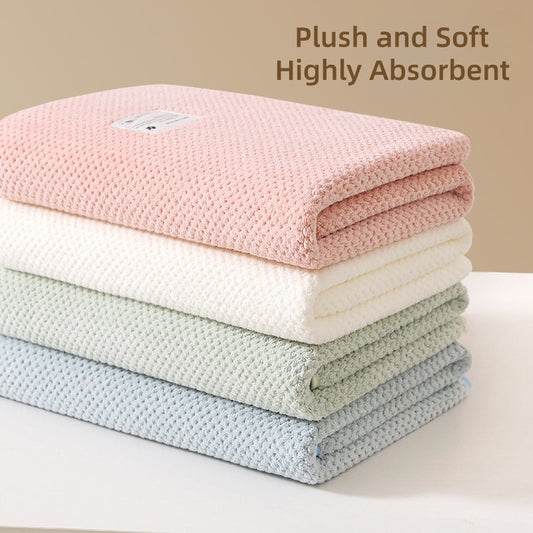 [DFC] Baby Bath Towel Plush Quick Dry Soft Newborn Swim Wrap Hygienic All Season for Infants,Weight 210g