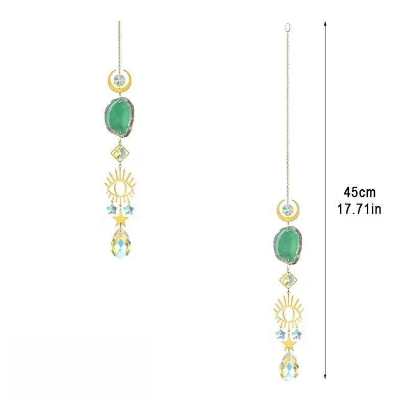 [DFC] Crystal Sun Catcher Window Car Pendant, Natural Stone Crystal Wind Chime, Interior Decoration Pendant, Weight 275g