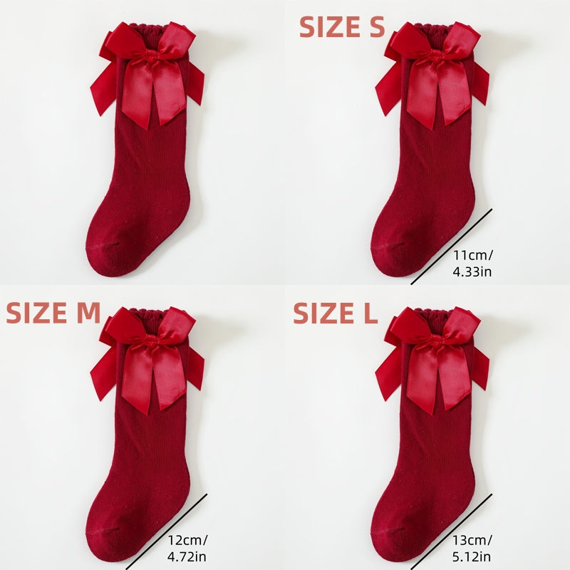 [DFC] Baby socks, Baby bow dress princess socks, Loose-mouthed Stockings