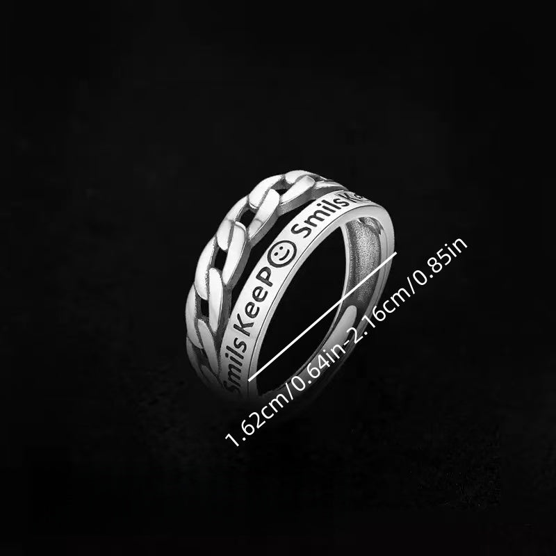 [DFC]Simple Mobius Strip Ring, High-end Ring, Couple Rings, High-end And Simple Design, Titanium Steel, No Color Fading, Street Style Ring, Suitable For Daily Wear, Weight 5g