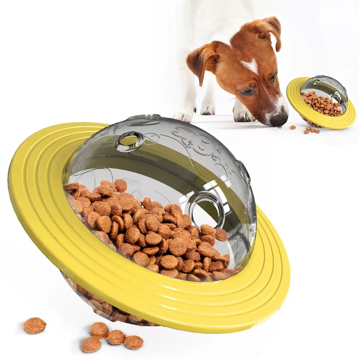 [DFC] Dog Toys, Biting, Wear-resistant Dog Toys, Educational Dog Supplies, Frisbees, Flying Saucers, Leaky Feeding Balls