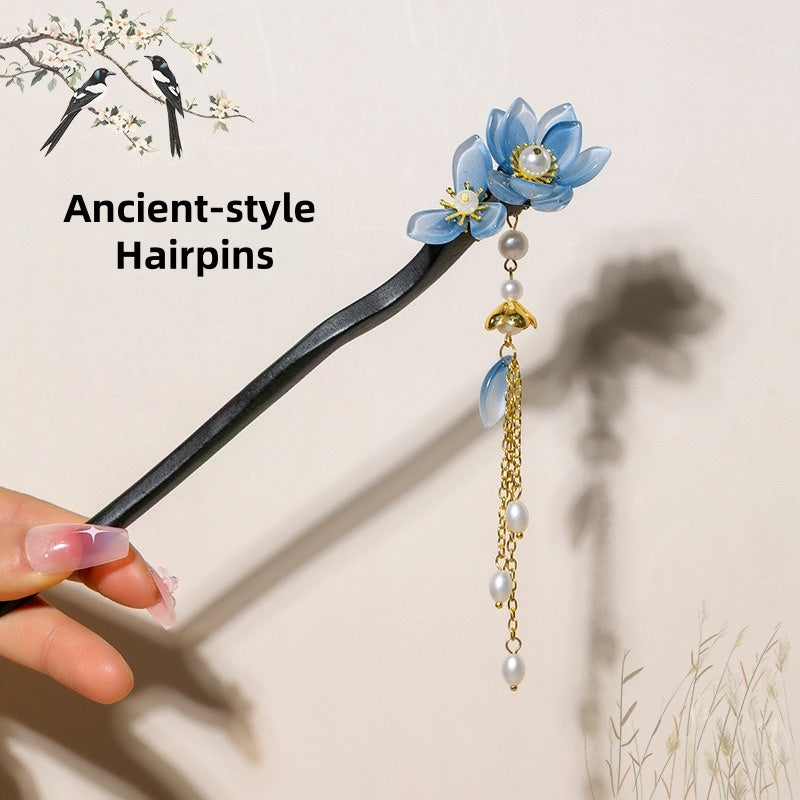 [DFC]Ancient-style Hairpins, Wooden Hairpins, Noble And Elegant Headwear, Updo Hair,  Valentine's Day And Halloween Gifts Weight 15g