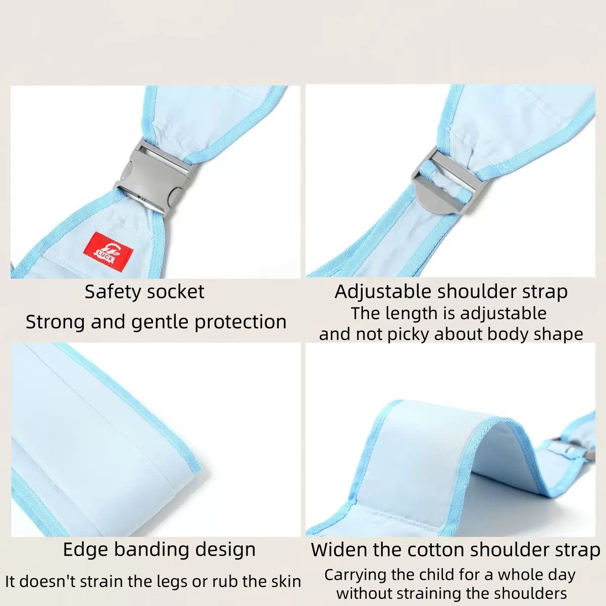 [DFC] Baby carrier, horizontal holding type, flat lying feeding carrier, baby holding carrier, binding strap, waist stool, product weight 300g