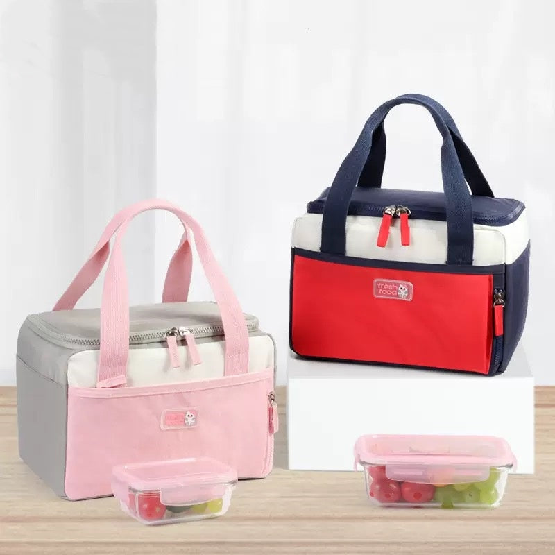 [DFC] Insulated lunch bag, portable picnic bento bag, thickened aluminum foil non-woven fabric lunch box bag  Insulated lunch box bag for commuting to work weight 300g