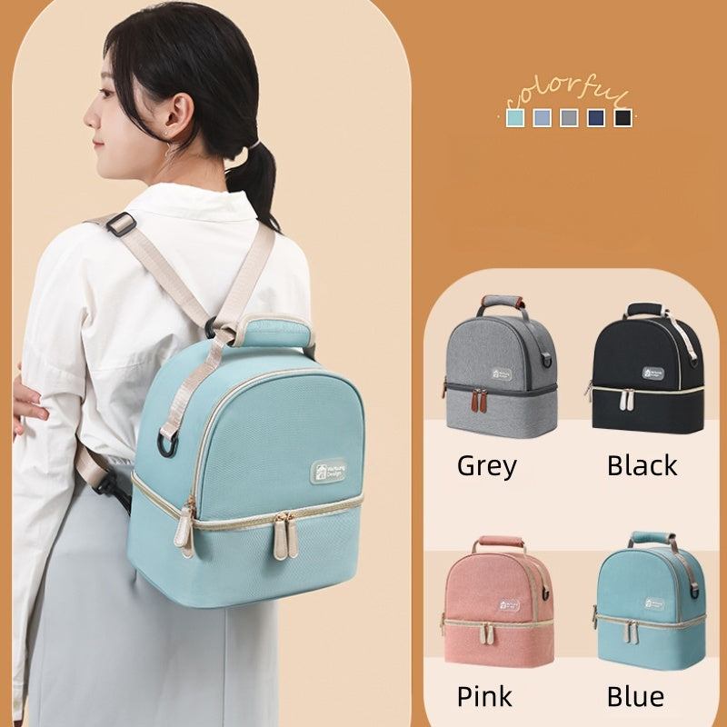 [DFC] Multifunctional Stylish Pump Cooler Bag Insulated Breastmilk Tote Dual Compartment Portable Mom Backpack