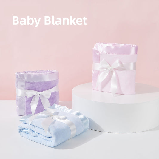 [DFC] Double-layer warm and thickened cartoon children's blanket, baby small blanket, infant nap blanket, square blanket, soft and skin-friendly children's summer nap blanket, cover blanket, gift blanket,Weight 320g