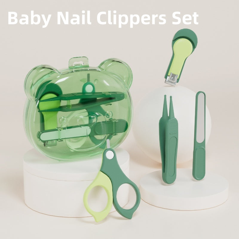 [DFC] Baby Nail Clippers Set Safety Scissors Anti Pinch Trimmer Kit for Newborns Infants