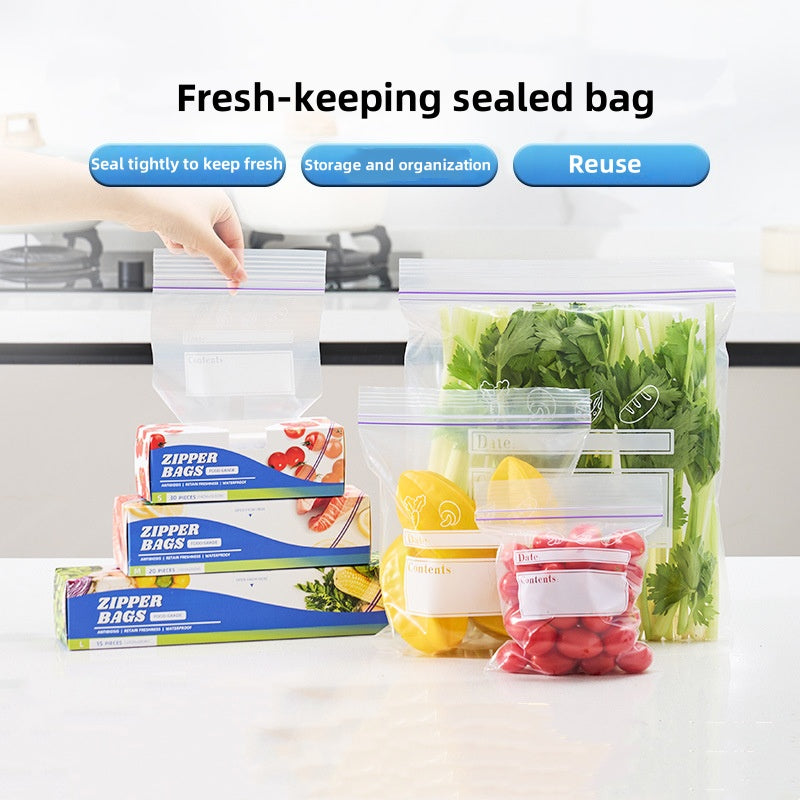 [DFC] PE Food Bags, Vegetable And Meat Preservation Bags, Portioning Bags, Thickened Small, Medium And Large Sealed Bags, Refrigerator Storage Bags，weight155g