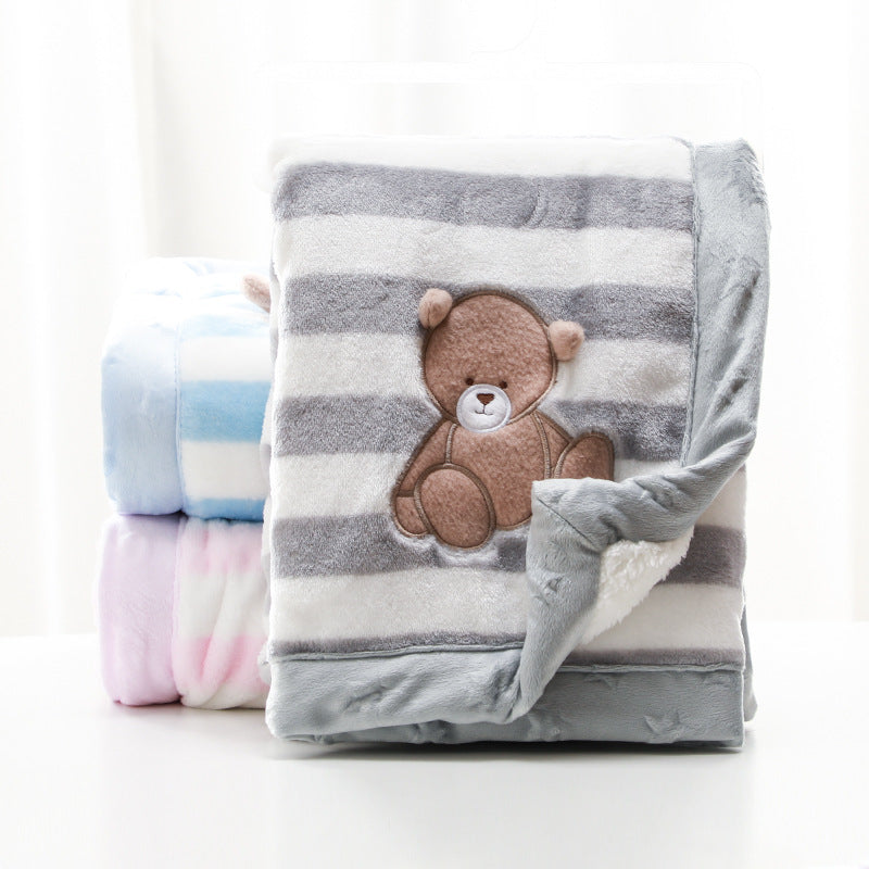 [DFC] Baby blanket Double-layered, soothing and warm,Comfortable And Skin-friendly