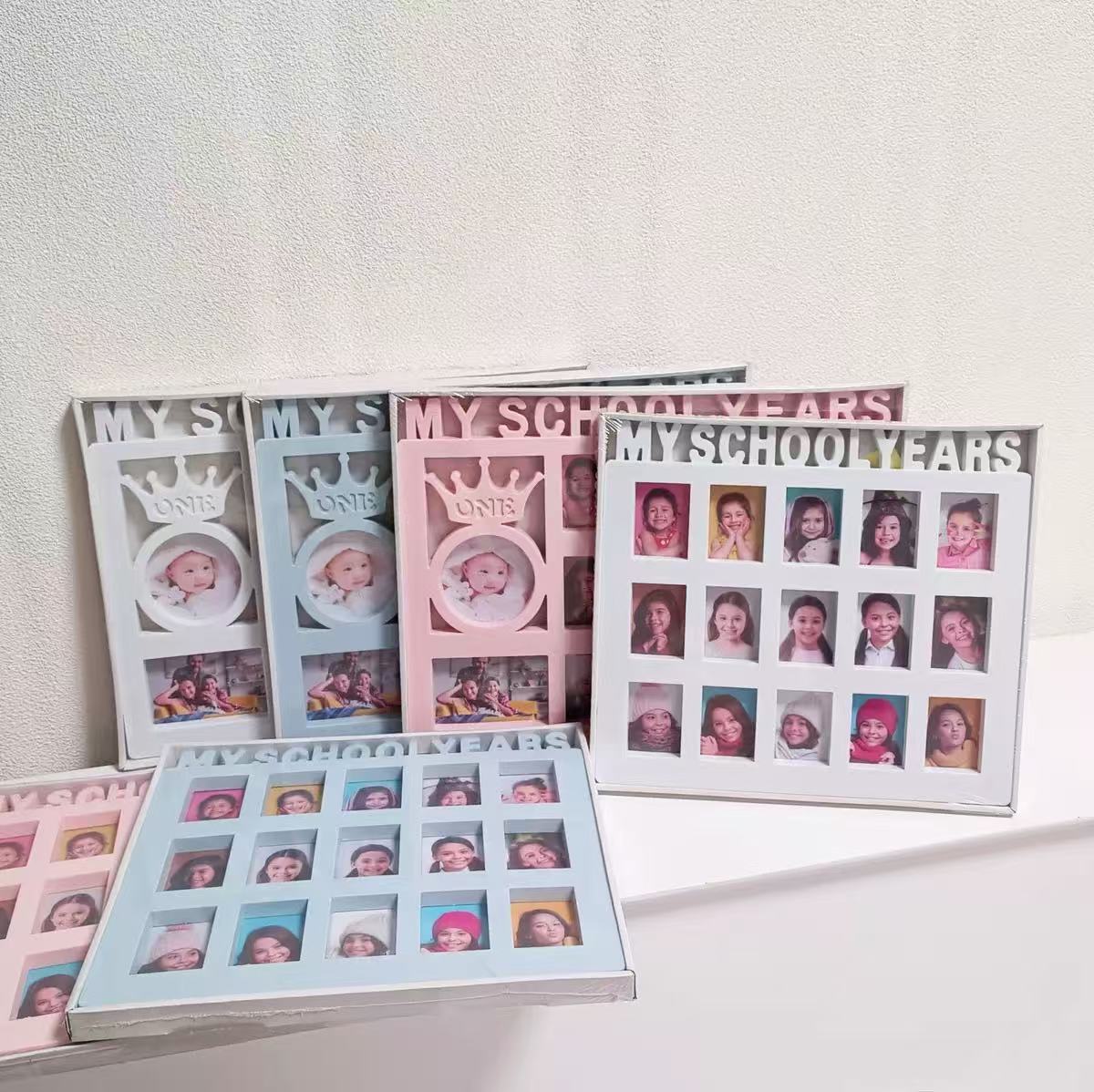 [DFC] Baby And Children's Growth ID Photo Commemorative Photo Frame Wall-mounted Display Stand Photo Frame Plastic Letter First Birthday Photo Frame