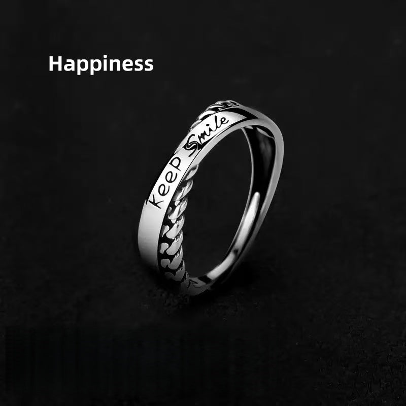 [DFC]Simple Mobius Strip Ring, High-end Ring, Couple Rings, High-end And Simple Design, Titanium Steel, No Color Fading, Street Style Ring, Suitable For Daily Wear, Weight 5g