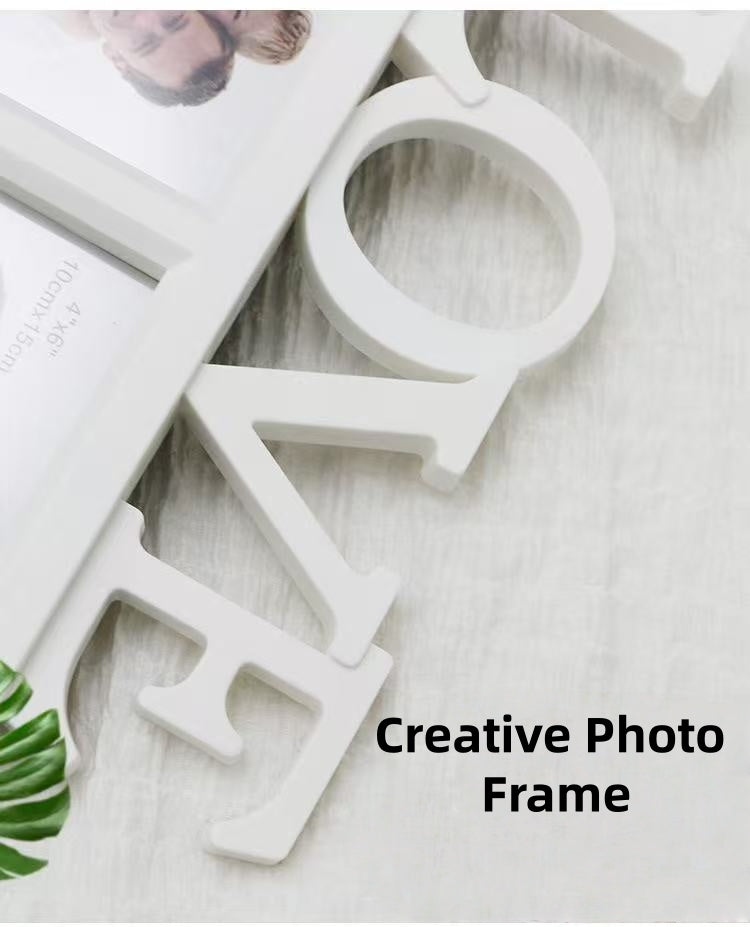 [DFC]Plastic Photo Frame Stand, Creative European-style Photo Frame, Decorative Painting, Hollow Photo Frame, Family Photo Frame