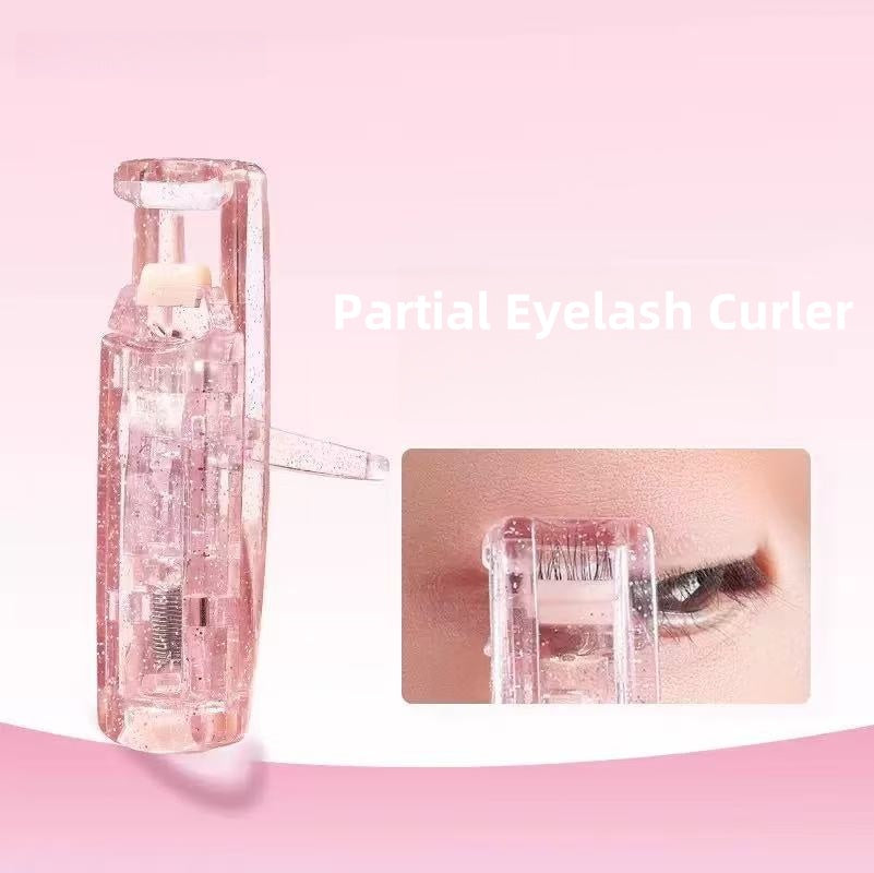 [DFC]Shiny And Sparkling Powder Eyelash Curler, New Plastic Mini Portable Eyelash Curling Device, One-time Curling Eyelash Curler For Women Beginners, No Need To Curl The Eyelid, Local Long-lasting Shaping Eyelash Curling Device, Weight 22g