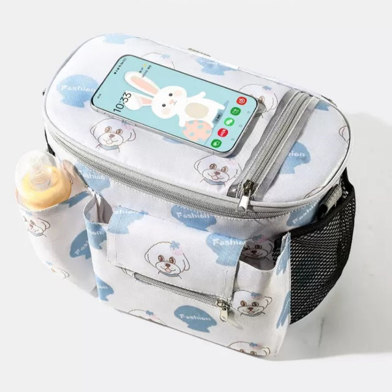 [DFC] Mummy bag,Fashionable and lightweight baby stroller, hanging bag, storage bag, baby-walking storage bag, single-shoulder outdoor mother and baby bag,Weight 300g