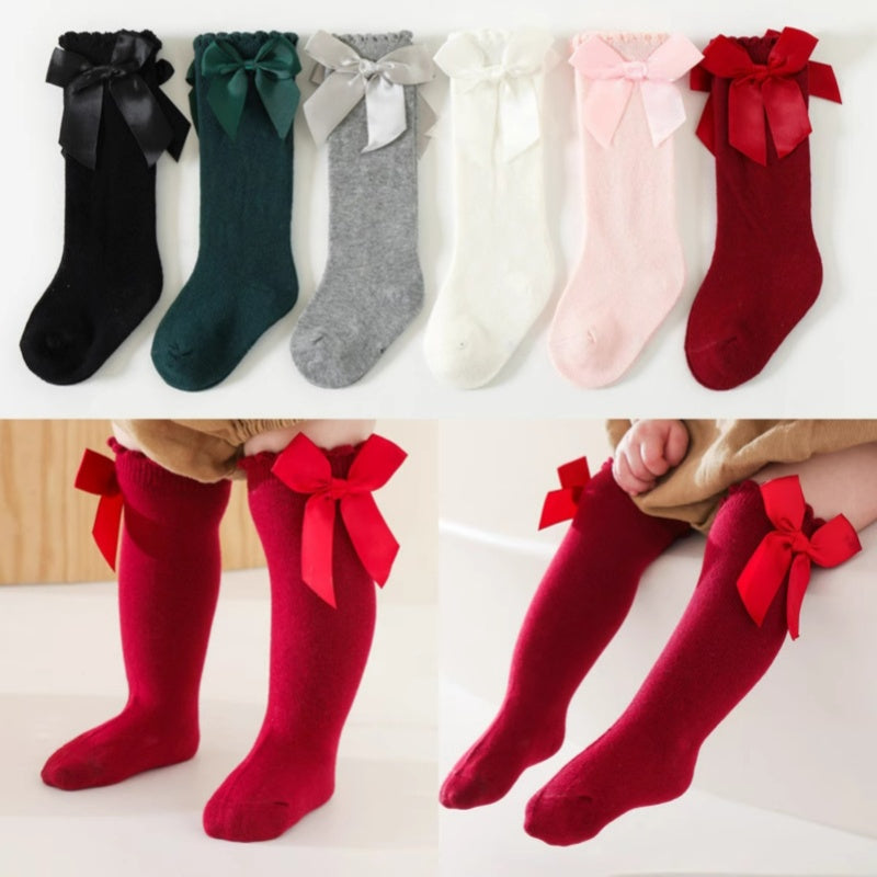 [DFC] Baby socks, Baby bow dress princess socks, Loose-mouthed Stockings