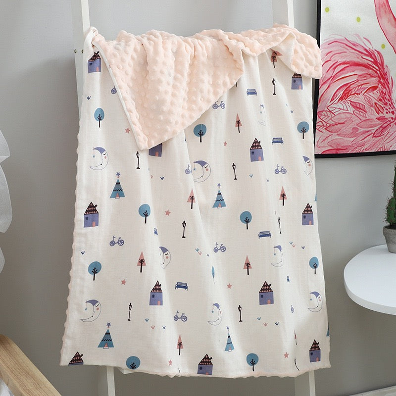 [DFC] Blanket, Baby Cotton Towel, Baby Comforter, Doudou Summer Blanket, Weight 310g