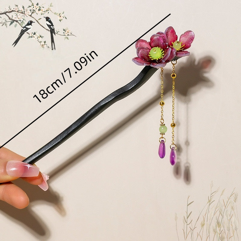 [DFC]Ancient-style Hairpins, Wooden Hairpins, Noble And Elegant Headwear, Updo Hair,  Valentine's Day And Halloween Gifts Weight 15g