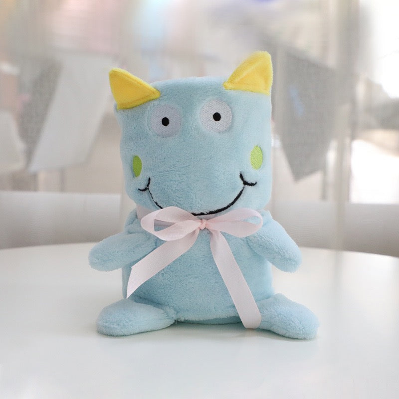 [DFC] Baby Embroidered Small Blanket,Cartoon Children's Blanket,Baby Nap Blanket, Comfortable And Skin-friendly Blanket Windproof And Warm Blanket