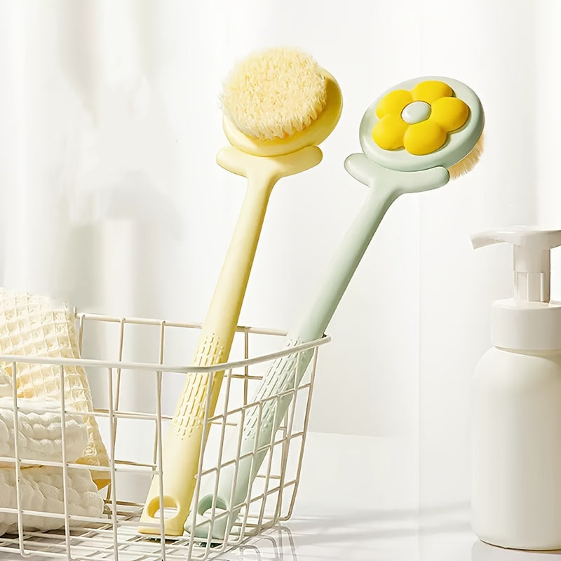 [DFC] Baby Mom Bath Brush Long Handle Soft Bristles Back Lathering Simple Design