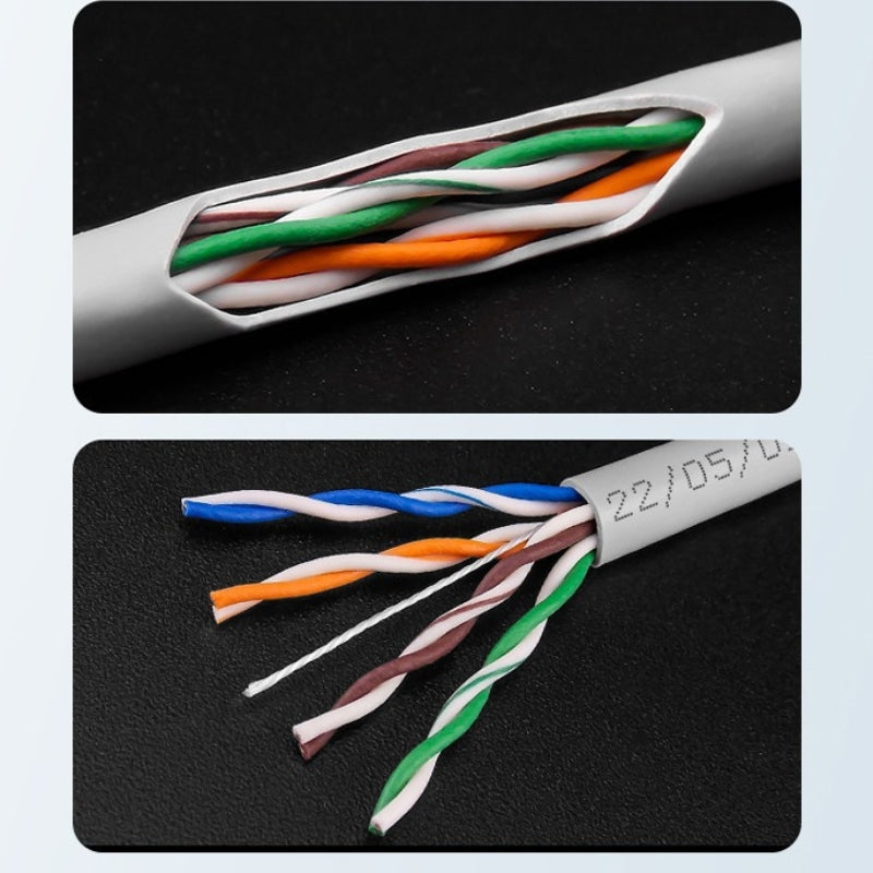 [DFC] Bulk CAT5e Network Cable Oxygen Free Copper Passed FLUKE Test for Home Installation and Internet Wiring