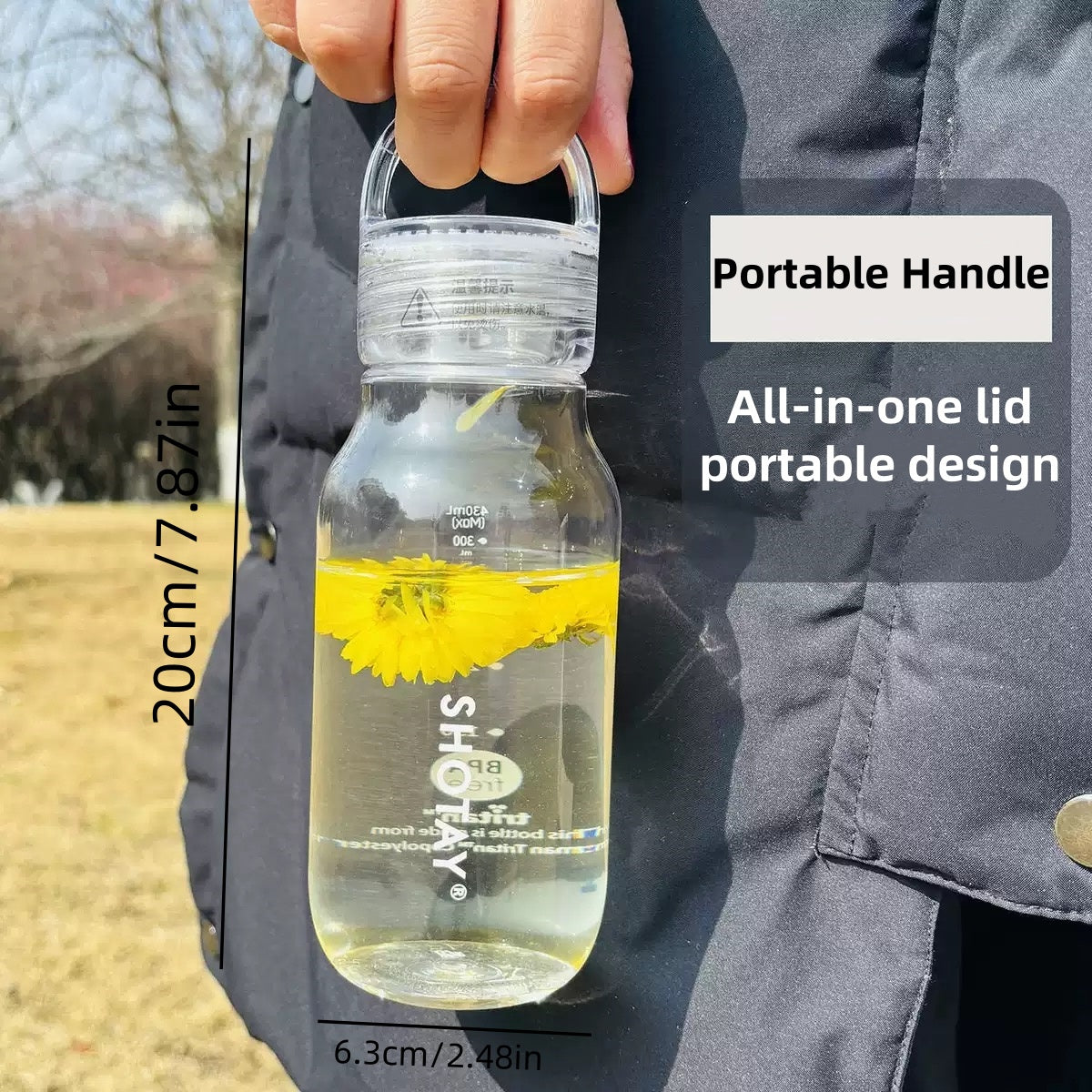 [DFC] Tritan Outdoor Creative Mug  Sippy Cup On-the-Go Tumbler Premium Minimalist Design Fresh & Stylish Straight Drinking Bottle  430ml Capacity, Weight 100g