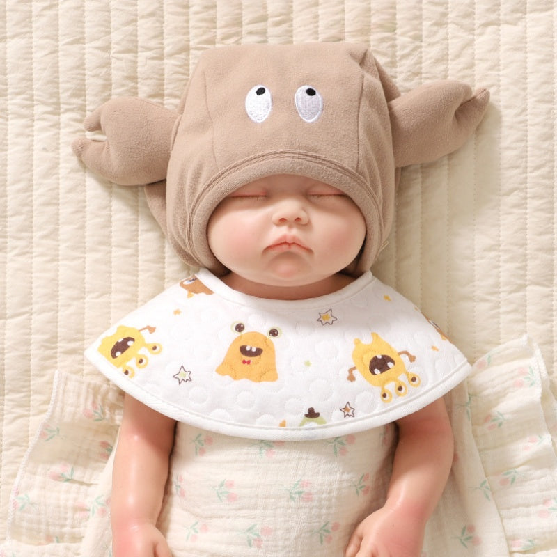 [DFC] Cartoon Drool Bibs Ultra Soft Baby Bandanas Waterproof Breathable Feeding Time Essentials for Newborns,Weight 21g