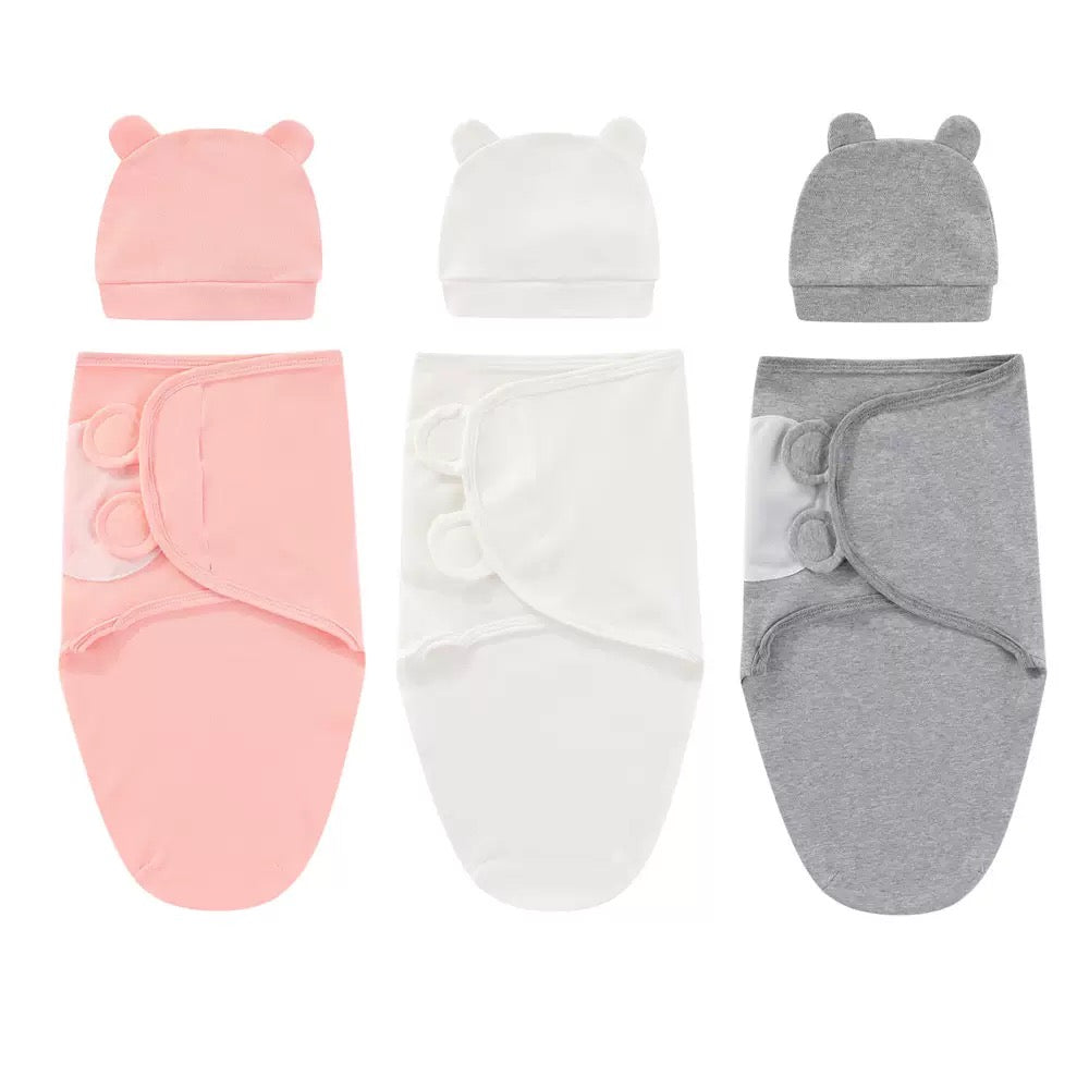 [DFC] 1PC Newborn anti-kick sleeping bag, swaddling cloth, pure cotton cover, baby blanket, delivery room bag, pattern random blind box style, All-season compatible version weight 90g