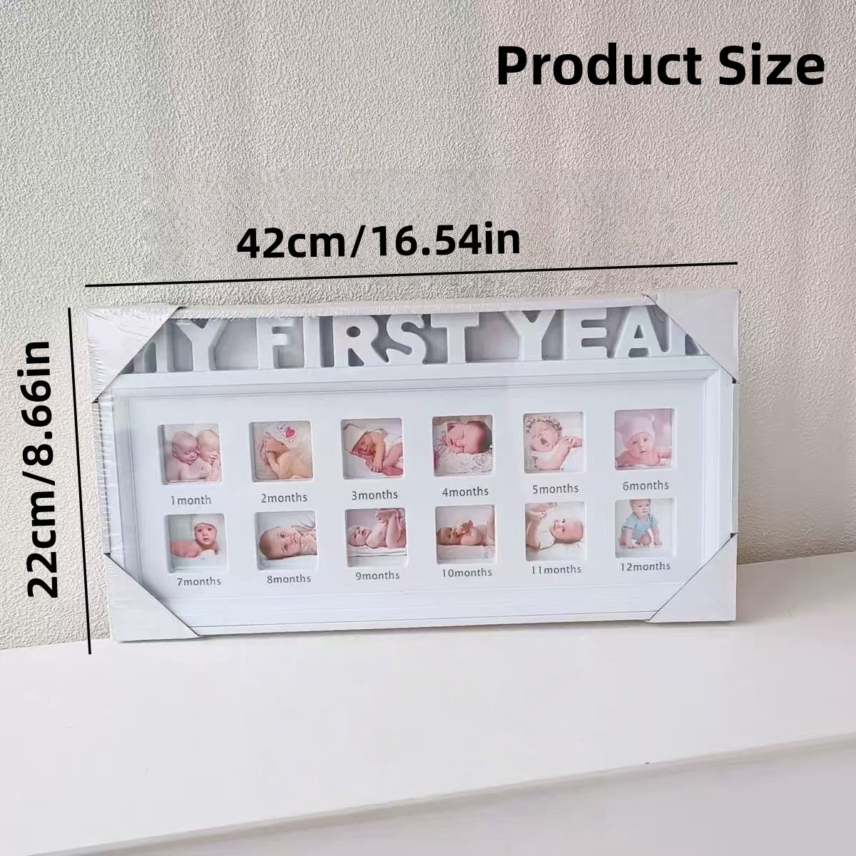 [DFC] Baby And Children's Growth ID Photo Commemorative Photo Frame Wall-mounted Display Stand Photo Frame Plastic Letter First Birthday Photo Frame