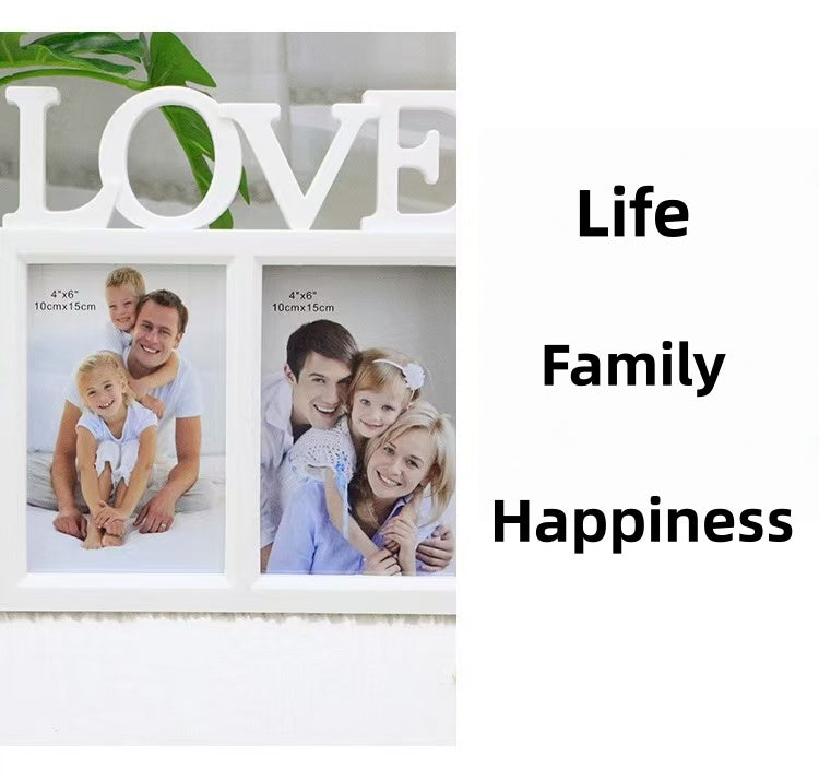 [DFC]Plastic Photo Frame Stand, Creative European-style Photo Frame, Decorative Painting, Hollow Photo Frame, Family Photo Frame