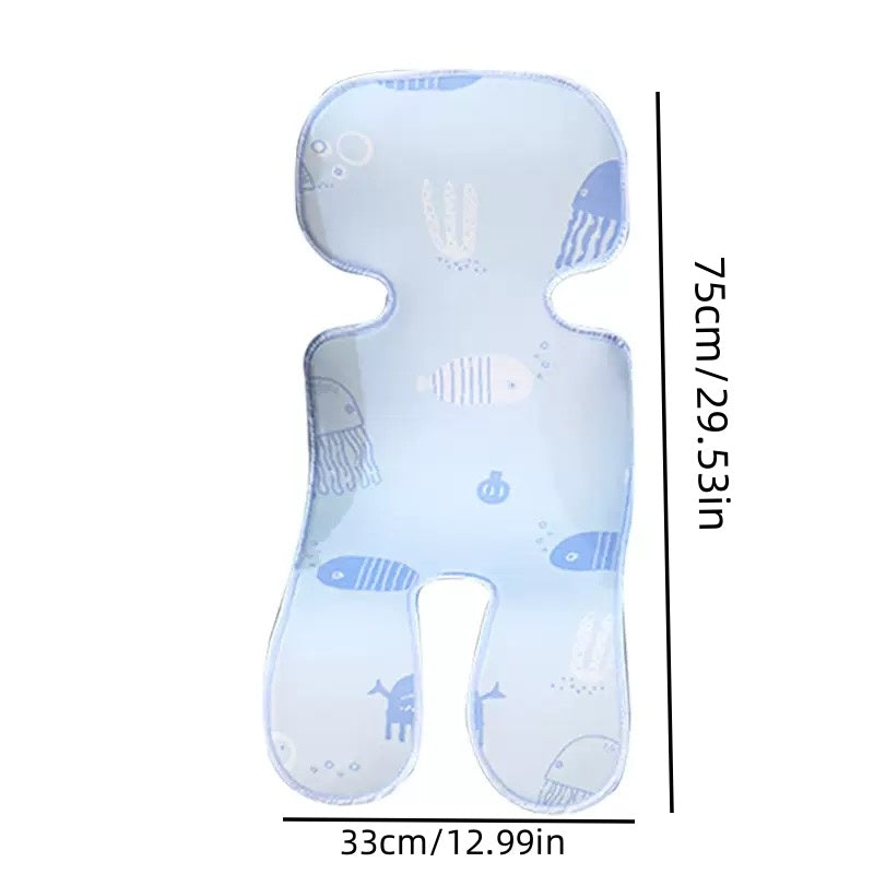 [DFC] Baby ice silk stroller mat, baby stroller mat, newborn stroller mat, ice silk stroller mat, summer special comfortable and skin-friendly mat, Weight 120g
