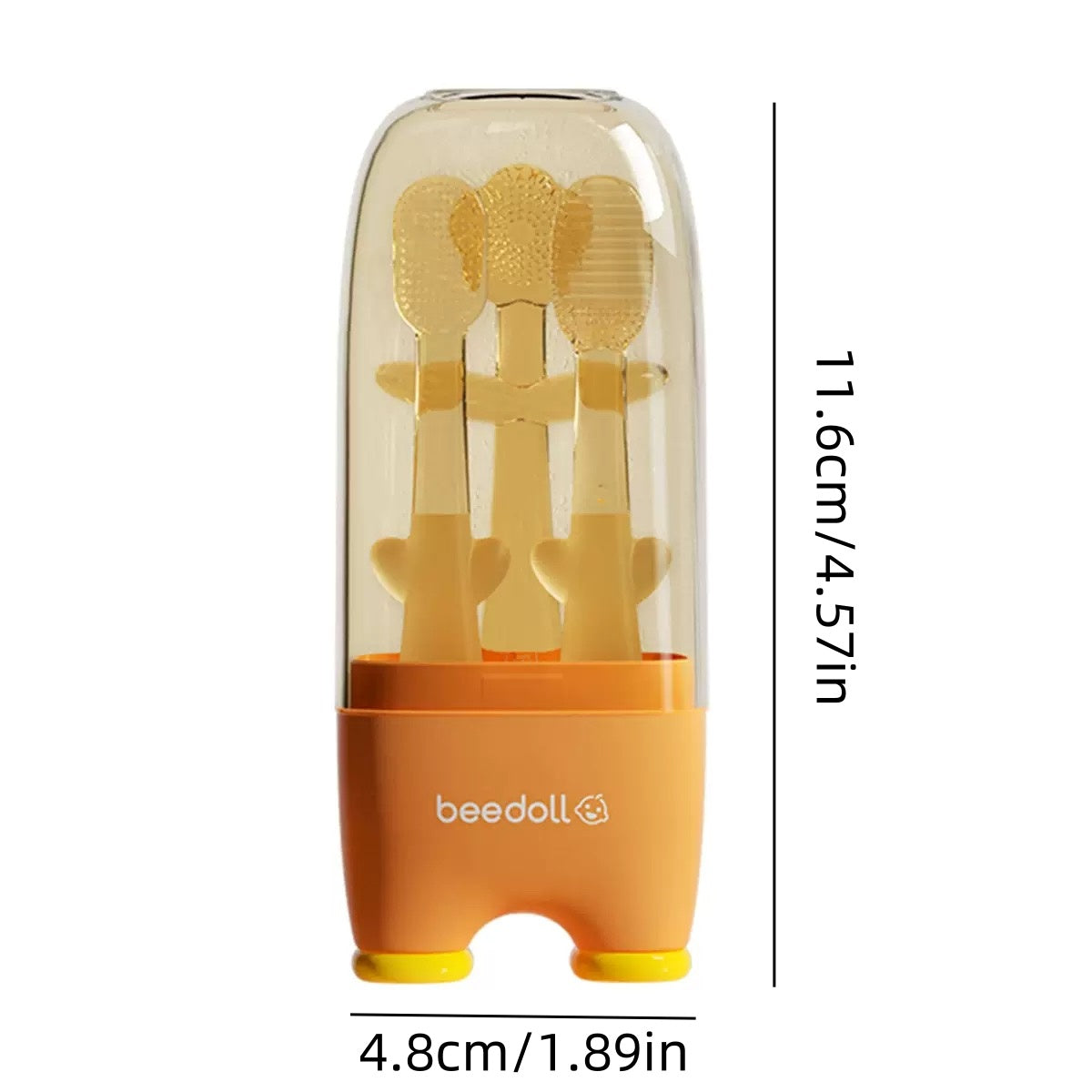 [DFC] Baby tooth brush, 0-1-year-old baby tongue coating cleaner, infant silicone baby toothbrush, soft bristle gum protection Weight 60g