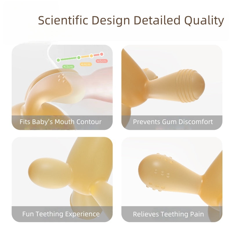 [DFC] Bunny Teether Infant Chew Toy Baby Gum Soother 4 Months Oral Fixation Stage Silicone Toy Anti Thumb Sucking Creative Cartoon Chewable Toy with Storage Case