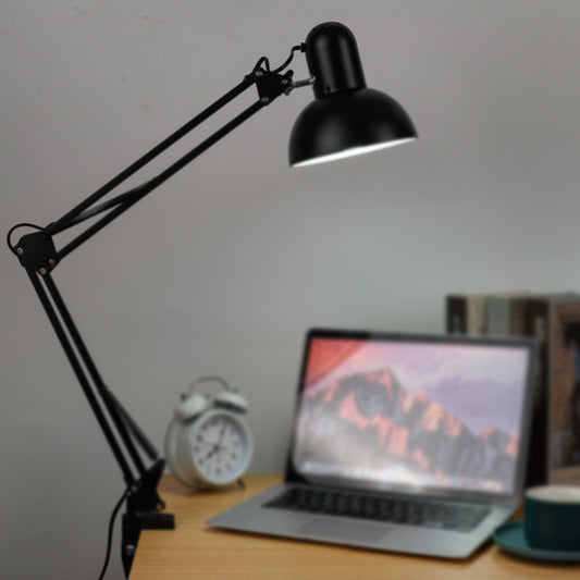 [DFC] American Style Metal Long-arm Desk Lamp, Eye-protecting Desktop Fill Light, Led Lighting Lamp, Simple Black Three-color Adjustable, , Desk Lamp For Students To Study, Read And Work,weight 2000g