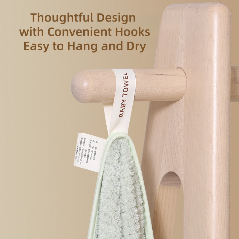 [DFC] Baby Bath Towel Plush Quick Dry Soft Newborn Swim Wrap Hygienic All Season for Infants,Weight 210g