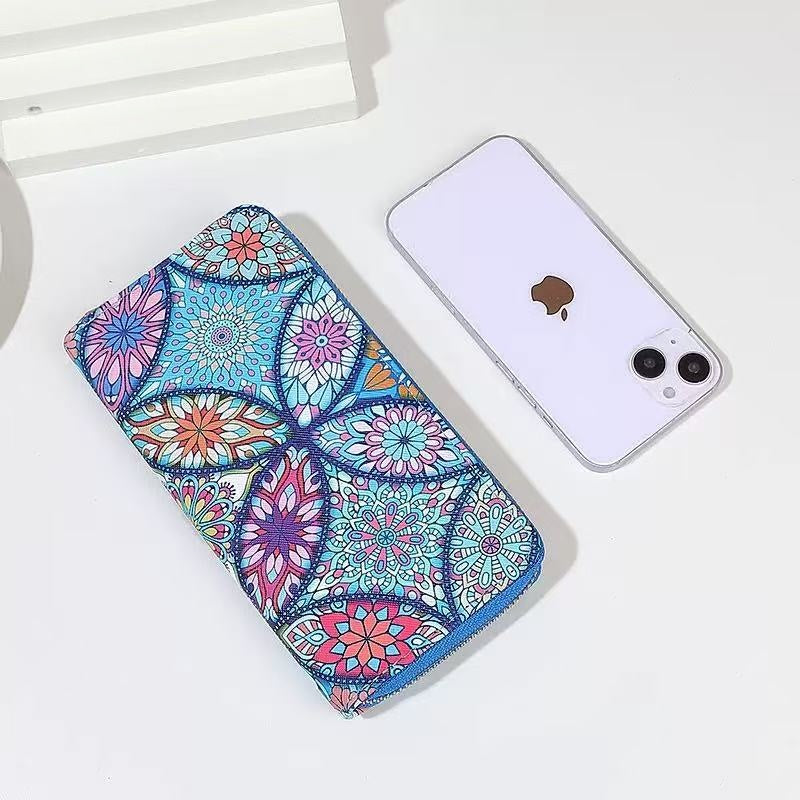 [DFC]Ethnic Turmoil, Bohemian Long Wallet, Large Capacity, Fashionable Printed Wallet, Multi-slot Women's Hand-held Wallet