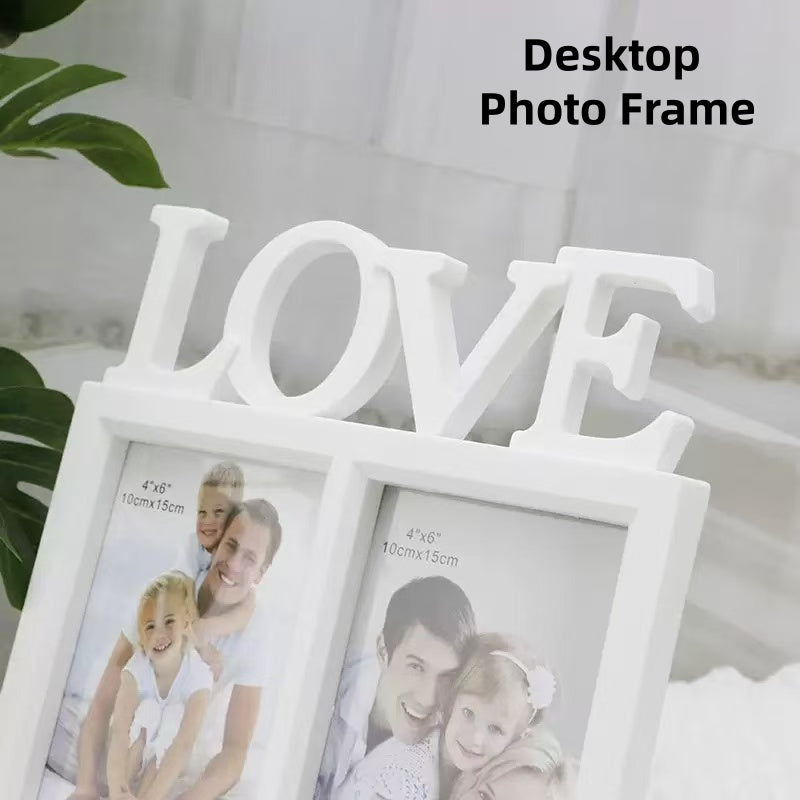 [DFC]Plastic Photo Frame Stand, Creative European-style Photo Frame, Decorative Painting, Hollow Photo Frame, Family Photo Frame
