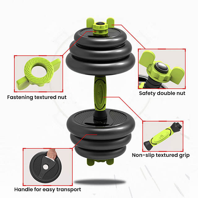 Dumbells Gym Fitness Men Women Real weight nice outlooking 40KG/88lbs 30KG/66lbs 10KG/22lbs Iron and concrete material